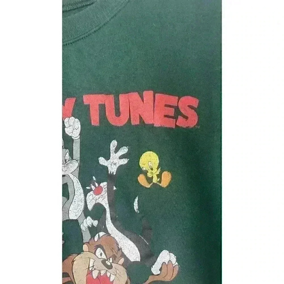 Vintage Looney Tunes Crewneck Sweatshirt Green Size Small Womens - Picture 4 of 6